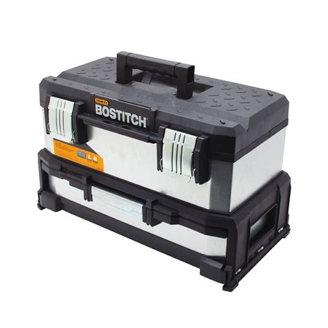 bostitch 20 metal tool box with drawer|bostitch BTST20261 20 in metal plastic tool box with drawer.